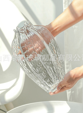 样板间办公室工艺品原色玻璃花瓶