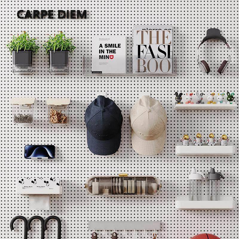 Acrylic perforated board without punching, wall-mounted entry door, partition, display rack, hanging board, custom-made jewelry storage layer