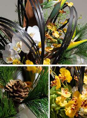 高级感彩陶花瓶客厅大型玄关插花器酒店大堂装饰品花艺摆件