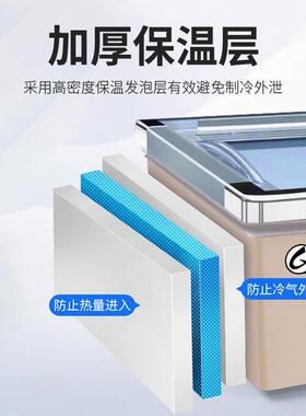 乘雪商用冷藏平面展示柜 岛柜冷冻展示适用麻辣烫食材保鲜CX1200