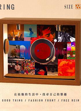 溥畔年 蔡徐坤周边音乐专辑相框创意桌面礼物造景摆件生日礼品送