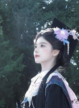 毕业季!簪花学士帽成品手工diy毕业礼物送女朋友闺蜜拍照出片道具