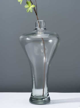 欧式简约透明花瓶桌面插花玻璃瓶小口径大号瓶子家居软装摆件批发