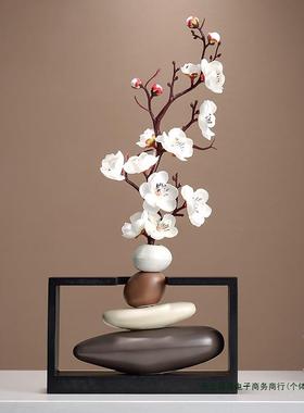 现代简约花客厅视装饰高颜值新款新中式玄瓶关电柜F98M87H5摆品件