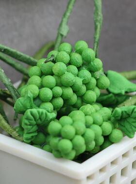 1:12迷你娃娃屋家具厨房客厅摆件手工树脂紫葡萄串青葡萄串模型