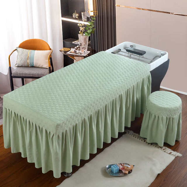 Special bed cover for milky white head therapy single piece four seasons universal Thai style hair washing bed hair salon bed sheet