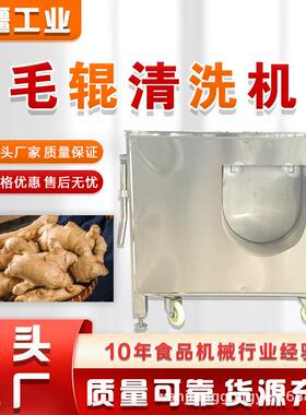 天麻毛辊清洗机 黄精三七毛辊清洗设备 全自动材加工流水线