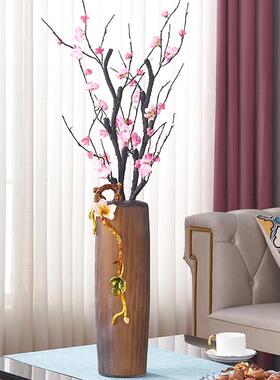 轻奢风珐琅彩花瓶家用桌面干花插花摆设客厅电视柜装饰办公室摆件