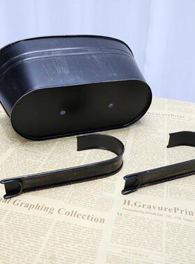 跨境品 美式复古做旧古色挂桶 挂吊铜桶阳台庭院种新植0148悬多肉