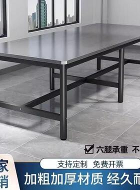 车间重型不锈钢工作台操作台桌子长方形工作台裁剪台打包桌双层桌