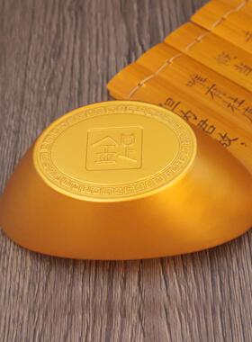 黄铜实心元宝仿真大元宝家居装饰财位摆件供奉仿真用品金属摆件