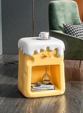 奶酪鸭落地摆件创意卡通客厅沙发边零食架家居装饰品乔迁新居礼品
