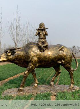 玻璃钢雕塑定制农耕民俗人物雕像铸铜大型户外校园景观落地大摆件