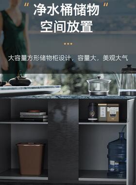 轻奢岩板茶台高端现代别墅大户型简约茶桌书桌一体两用创意泡茶桌