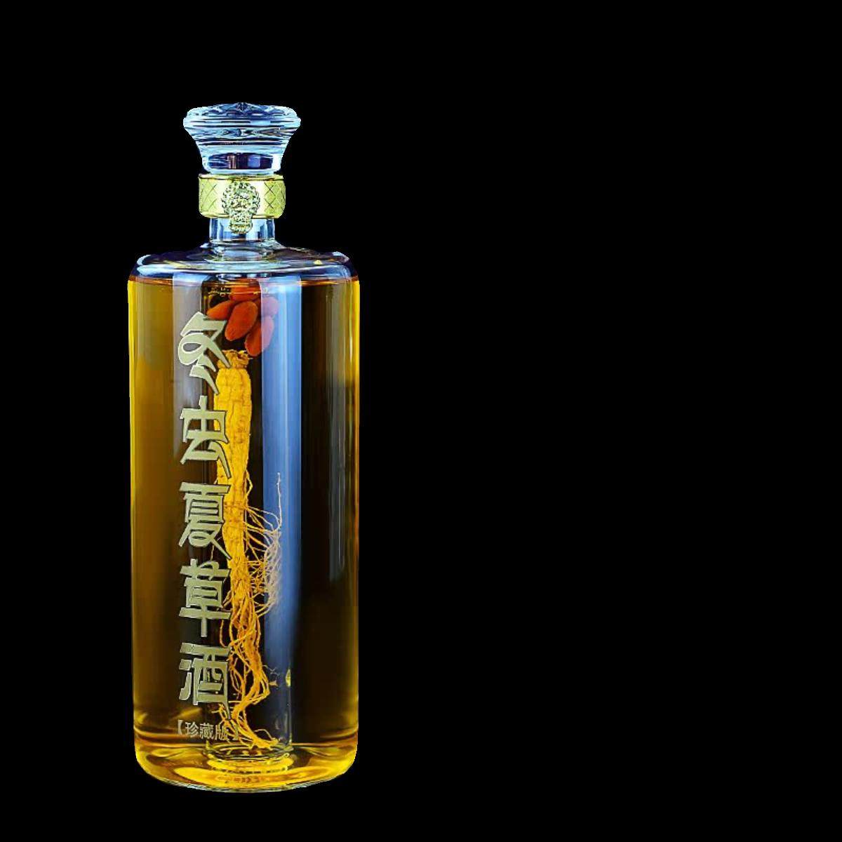 Cordyceps soaked wine bottle glass medicinal material special bottle health sealed can blown medicinal wine separation tank empty wine bottle