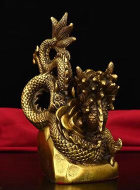 铜避火龙厨房用品火烧天门西北角青龙铜龙摆件家居工艺品摆件