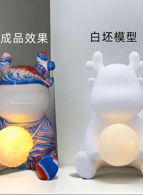 新款直销创意卡通树脂太空熊太空人小夜灯摆件网红儿童房间客厅装