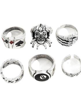 European and American trend skull serpentine ring欧美潮戒指