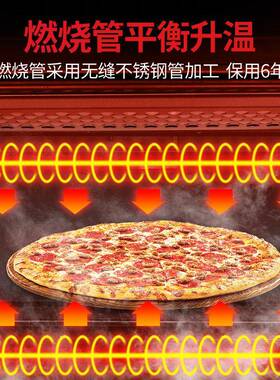 红菱商用两层四盘烤箱双层蛋糕煤气烤炉月饼烘炉大炉膛HLY-204E