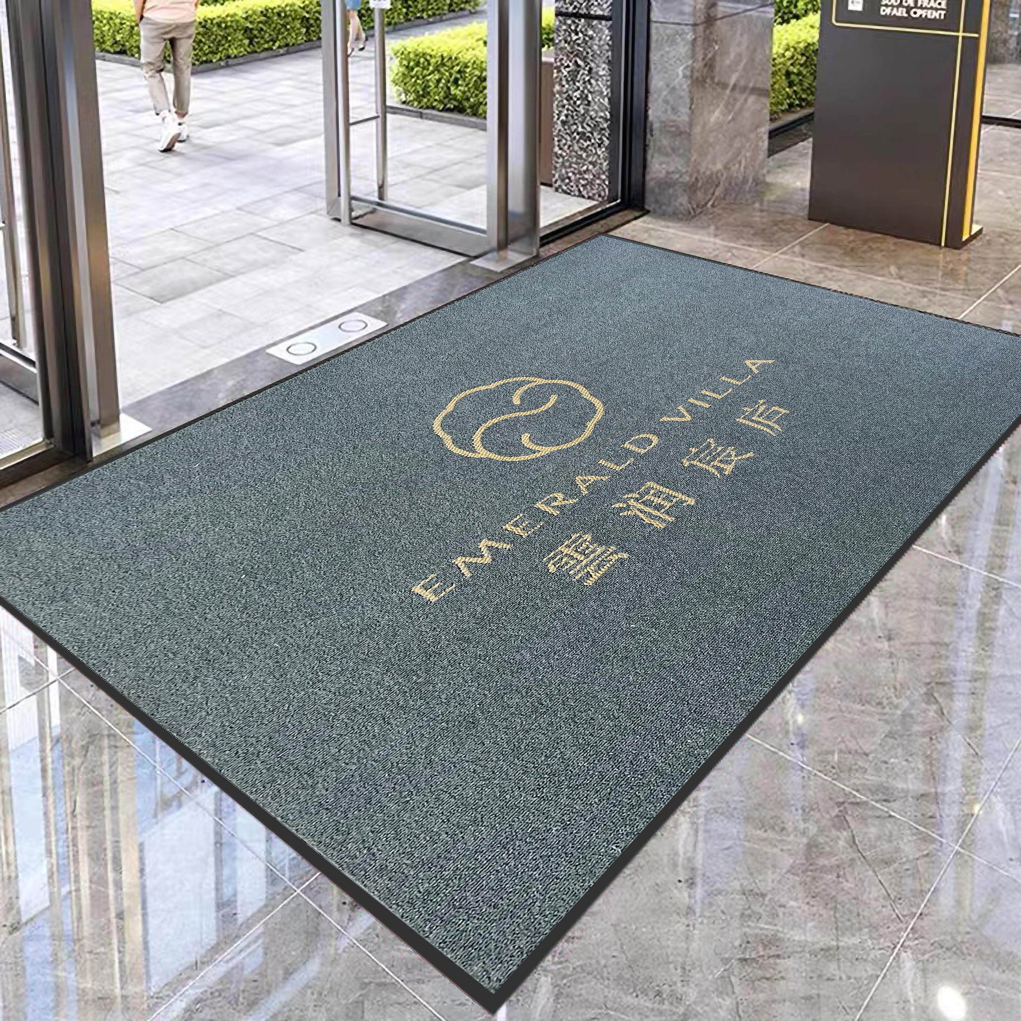 Hotel elevator staircase commercial thickened carpet shop entrance door welcome non-slip absorbent floor mats customized