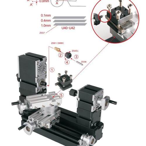 ZZ044MT微型机床配件S/N:044MT工二位刀架 - 图2