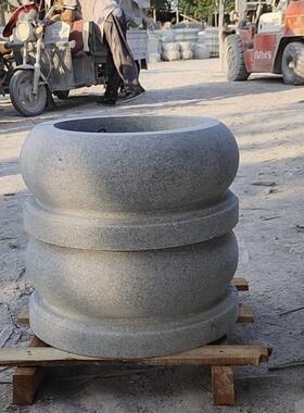 花岗岩柱墩立柱底座墩子石头基石石柱柱脚石柱皮圆墩空心顶石垫石
