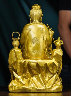 黄铜药王爷菩萨神像摆件纯铜孙思邈药店中医馆供奉大号孙真人雕像