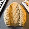 Kuraishi Kazuki trendy brand diamond-shaped cotton jacket for men in autumn and winter plus velvet retro Japanese style casual baseball collar warm jacket