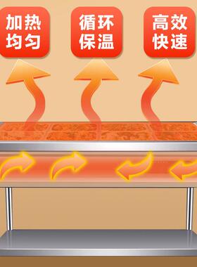 快餐304不锈钢保温台商用台式电加热汤池售打菜饭食堂热菜不锈钢
