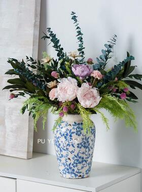 天然永生花干 干燥花绣球桌面摆件装饰插花轻奢中式现代风软装