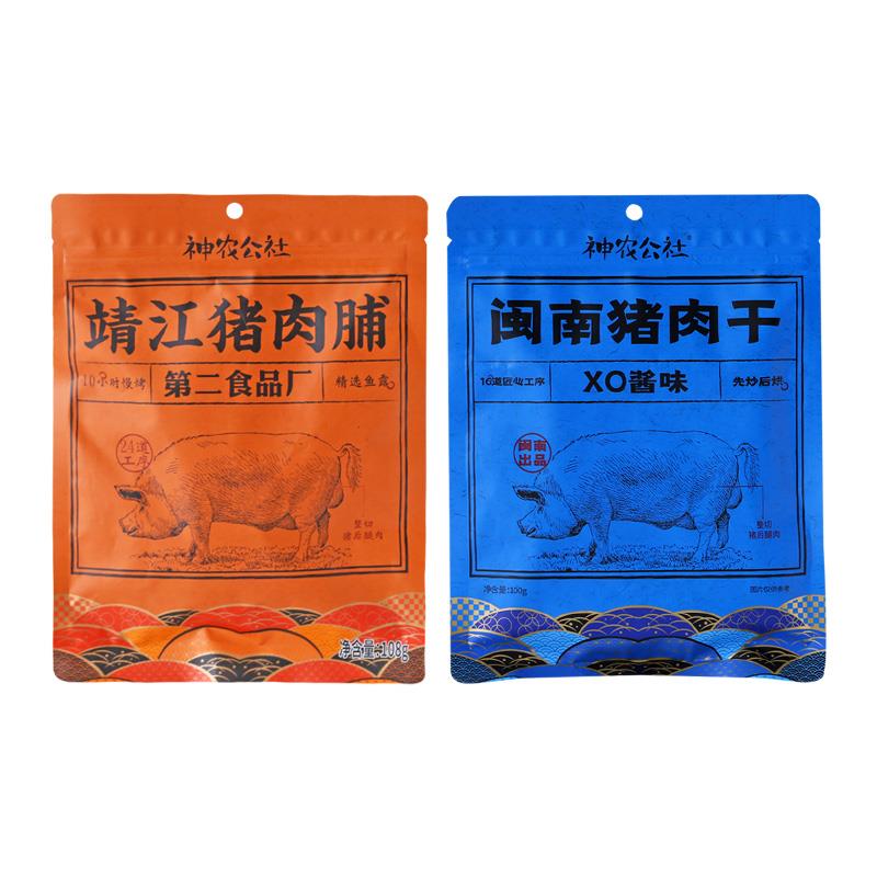 神农公社靖江猪肉脯108g闽南猪肉干XO酱肉铺手撕原味特产休闲零食