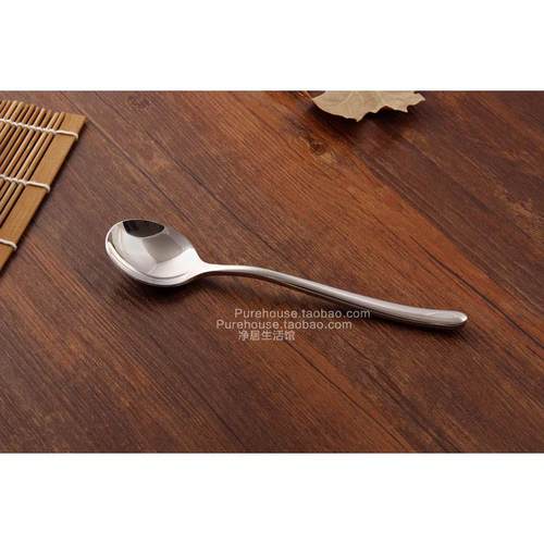 高档不锈钢BUDDHA餐具创意加厚勺子调羹大汤勺主餐圆头饭勺匙包邮 - 图0