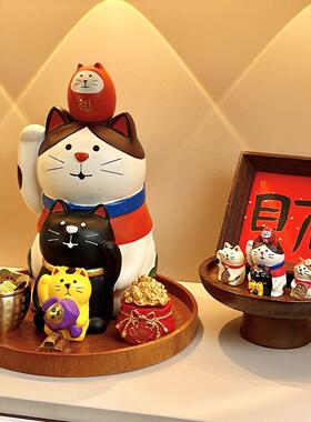 2026新款招财猫客厅桌面装饰品家居玄关入户收纳摆件乔迁新居礼品