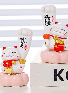 好运小猫巨力招财猫转转乐旋转猫猫工位桌面摆件喵咪新款文创礼品