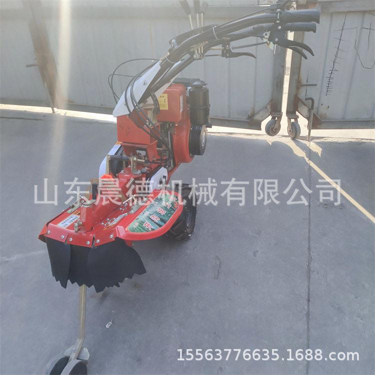 Potato morel soil covering machine, trenching and soil cultivation, hand-held micro tillage machine