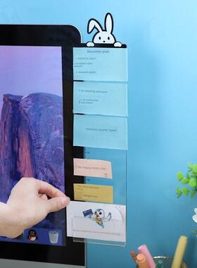 电脑周边办公用品工作站亚克力文具加高收纳架桌面收纳盒