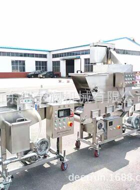 舟山小黄鱼油炸流水线黄花鱼上浆上粉机器1000kg/h自动控温型
