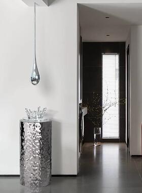 酒店售楼展厅大堂装水滴雕塑奢电镀挂饰商业街轻玄关悬tz-019挂装