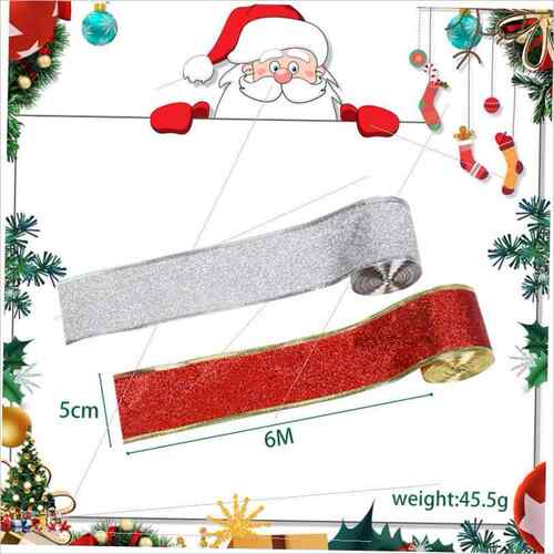 Christmas golden onion fans with Christmas tree ribbon - 图2