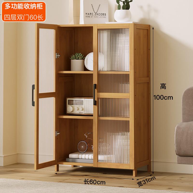 书柜物玻璃门柜奢收纳储物柜书架北欧落地组合展示现代置柜书橱轻 - 图1