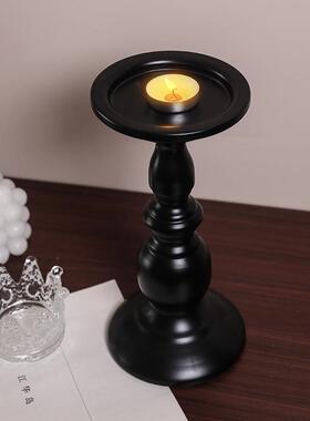 创意复古烛台欧式铁艺蜡烛台装饰蜡烛架蜡烛杯蜡烛座民宿餐桌摆件