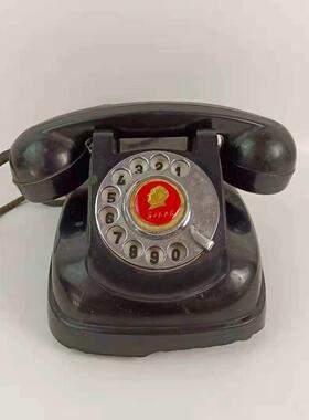 红色怀旧老物件老式电话机手摇拨号机磁石电话机收藏影视橱窗摆件