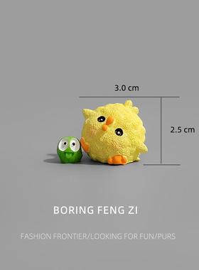 阿鸭家！无聊瞭摆几个毛毛鸡看看情绪治愈电脑桌面小摆件工位装饰