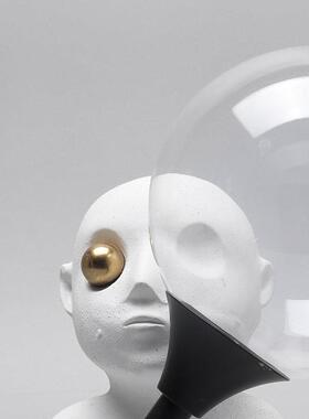 外星人举塑泡泡创ANH雕摆意件品客厅桌面吧台电视柜酒柜工艺软装