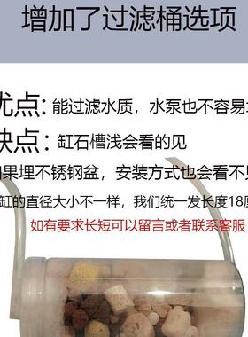 流水器摆件水泵过滤竹筒水循环系统竹日式石槽鱼缸缸落地竹排庭院