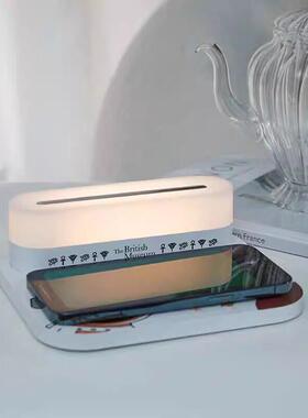 大英博物馆天鹅贵族无线充电台灯睡眠气氛灯夜灯创意生日礼物的女