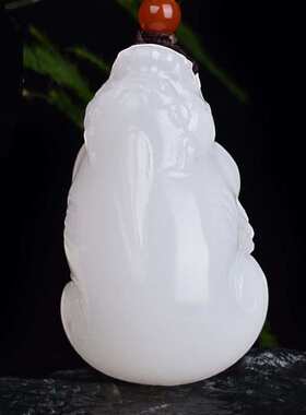 和田玉简约玉玉石天然男士 手把物件把玩文玩 件白玉貔貅男随身