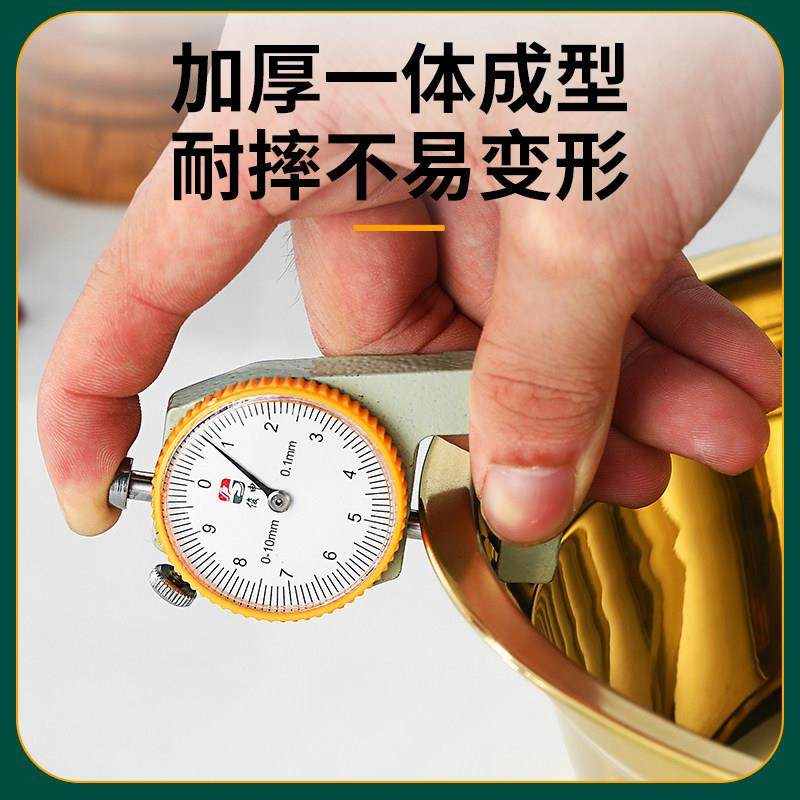 304不锈钢盆食品级平底汤盘碗饭碗家用镀金小盆饭碗加厚小碗盆子,淘宝优惠券,粉丝福利购,淘宝优惠卷