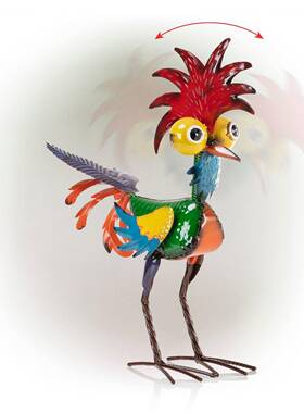 MetalRoosterStatue感恩节新款花园公鸡雕像摆件户外装饰摆件