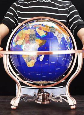 宝石地球仪摆件办公室工艺礼品摆饰客厅书房家居装饰品商务开业礼